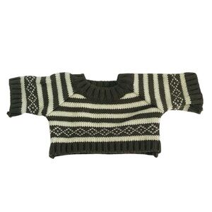 🐳 Harrods Teddy Bear Striped Brown and Cream Sweater